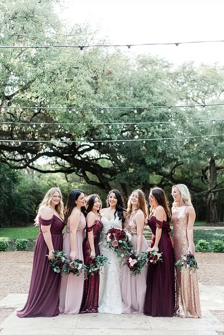 Boho burgundy bridesmaid outlet dresses