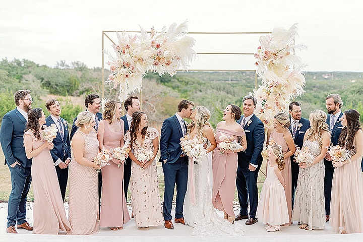 Emily and Palmer's 'Modern Day Bohemian' Blush Pink Texas Wedding by  Feather & Twine Photography - Boho Wedding Blog