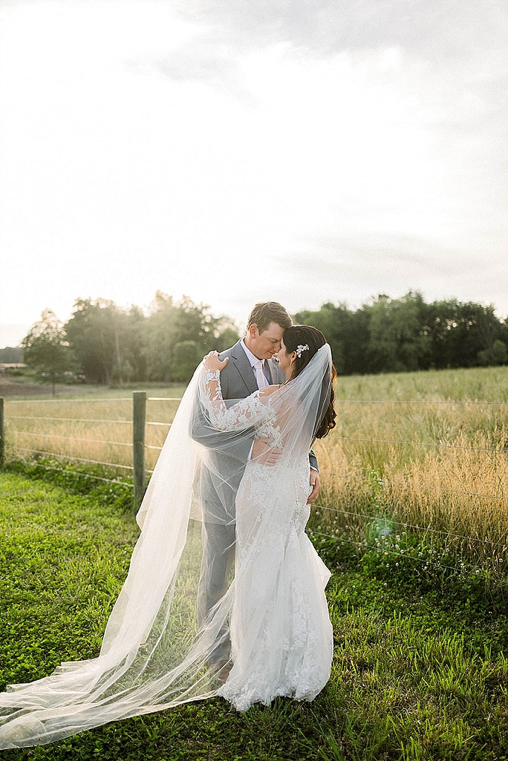 Rachel and Kory’s Classic Green and White Family Farm Wedding in Indiana by Adam and Becca